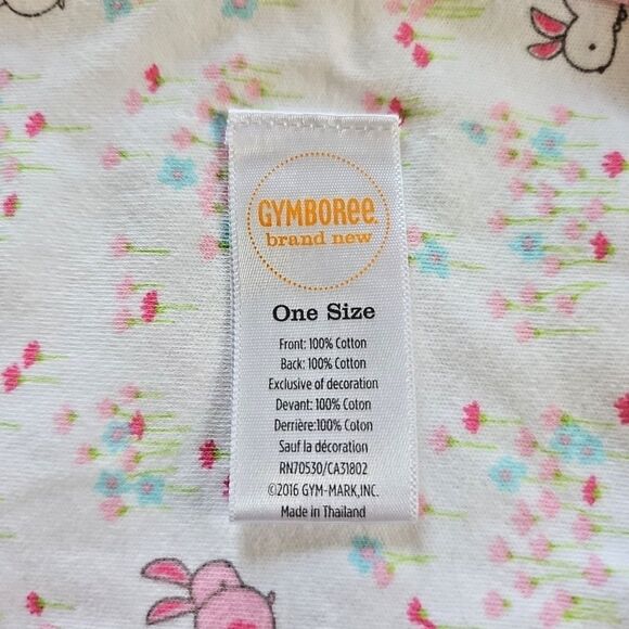 Gymboree Pink Bunny Baby Blanket 2016 Easter Pink Rabbits 100% Cotton Soft Girl - Picture 4 of 9